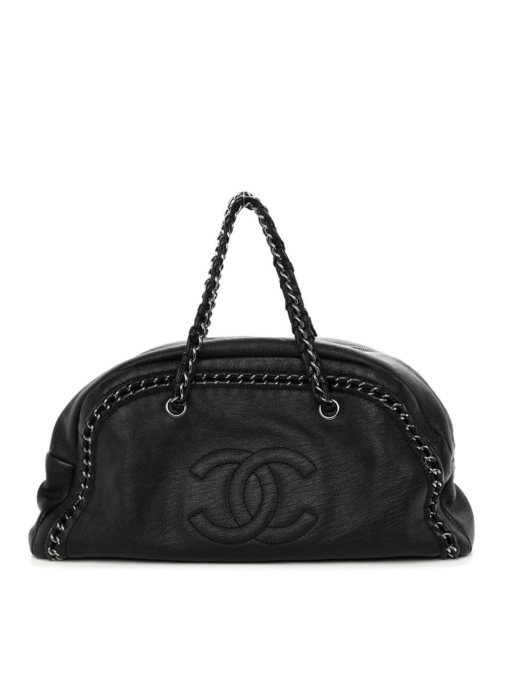 Chanel Deerskin Luxe Large Bowler Black #369990C18B